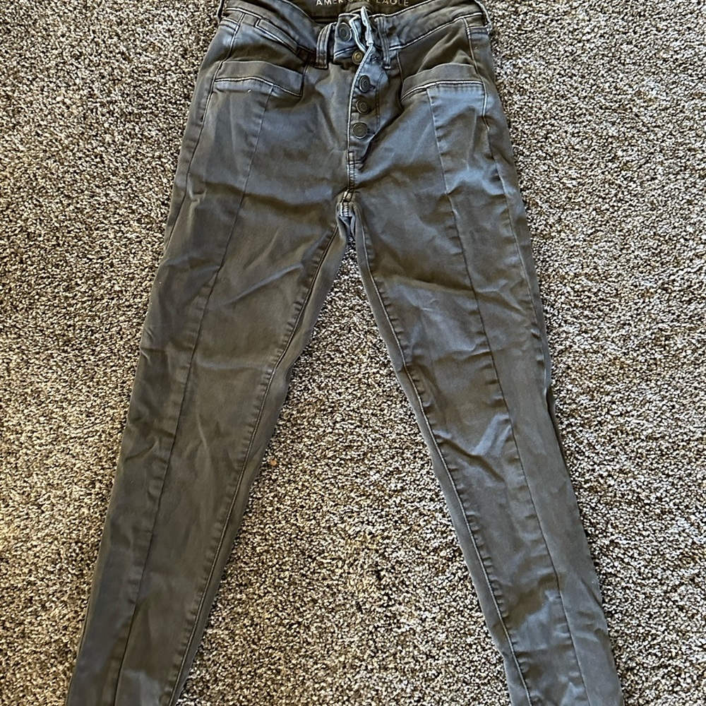 Womens grey skinny jeans